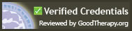 Verified Credientials by GoodTherapy.org